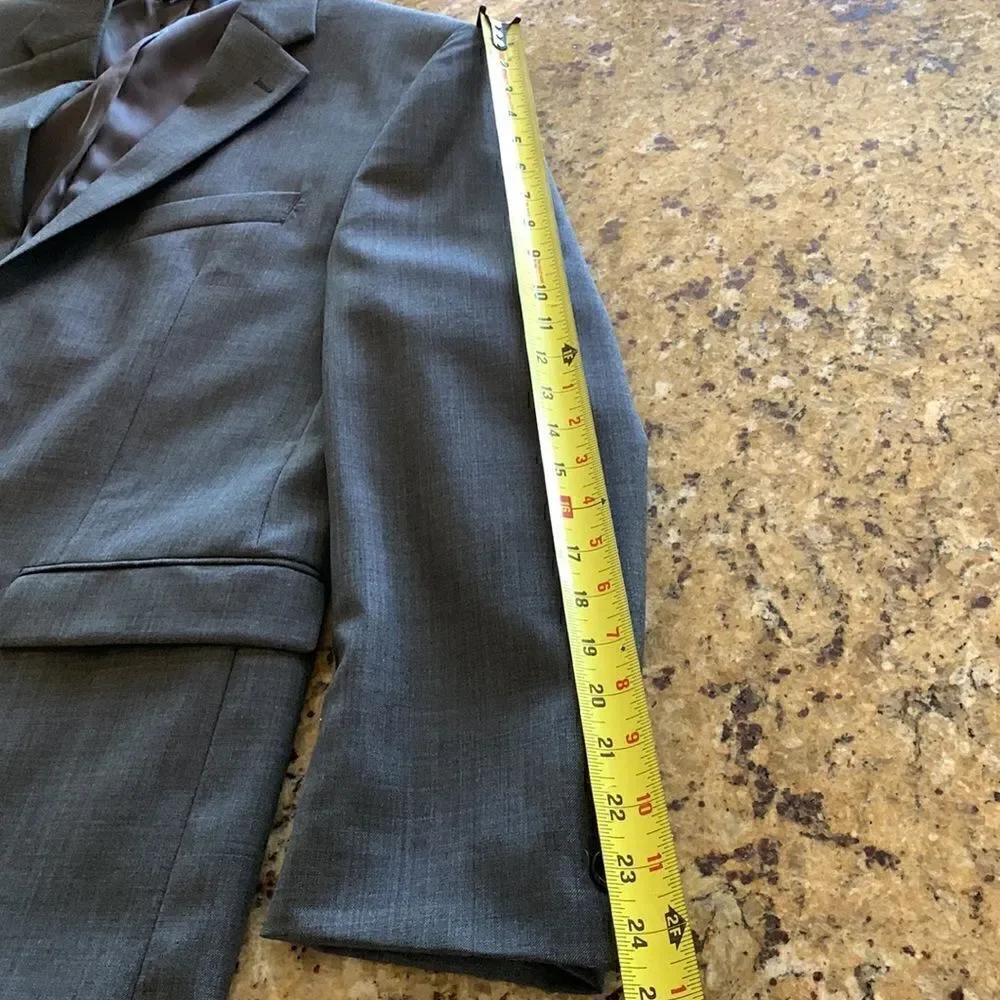 Lauren Ralph Lauren Mens 100% Wool Lanie Gray Blazer Jacket Sport Suit Coat 42 S